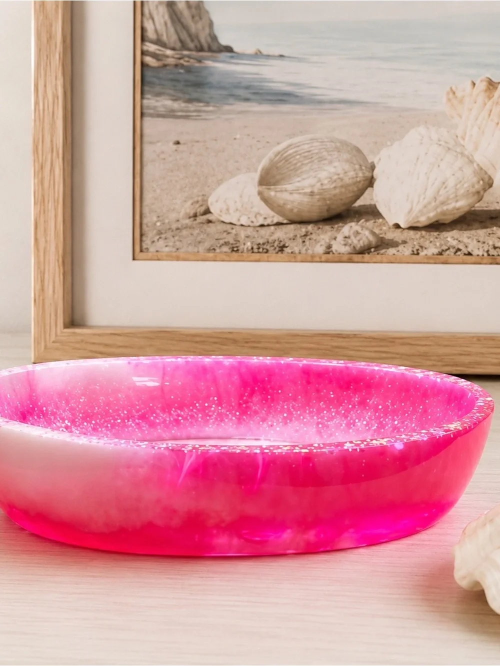 Handmade bright pink